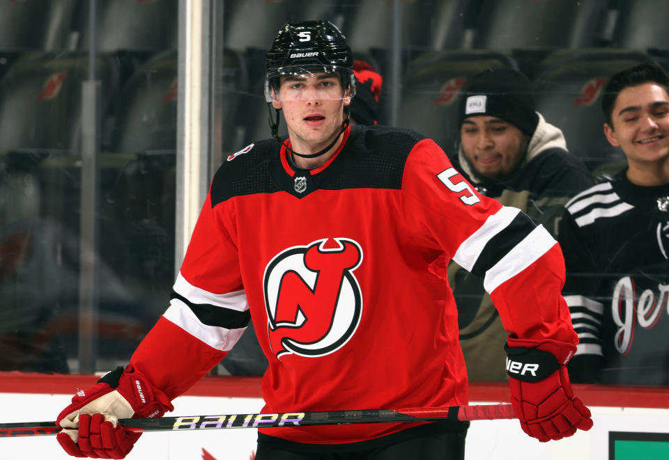 Devils defenseman Simon Nemec is one of the best prospects in the NHL. (Photo by Bruce Bennett/Getty Images)