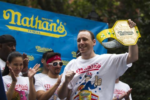 joey chestnut nathan's hot dog eating contest
