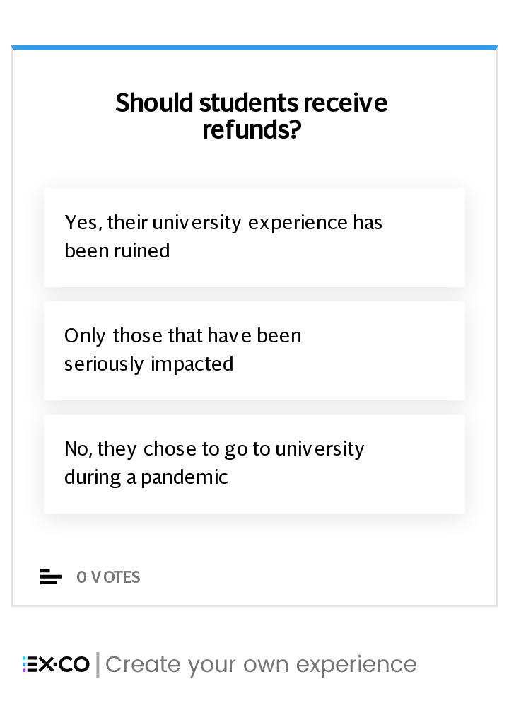 Should students receive university refunds