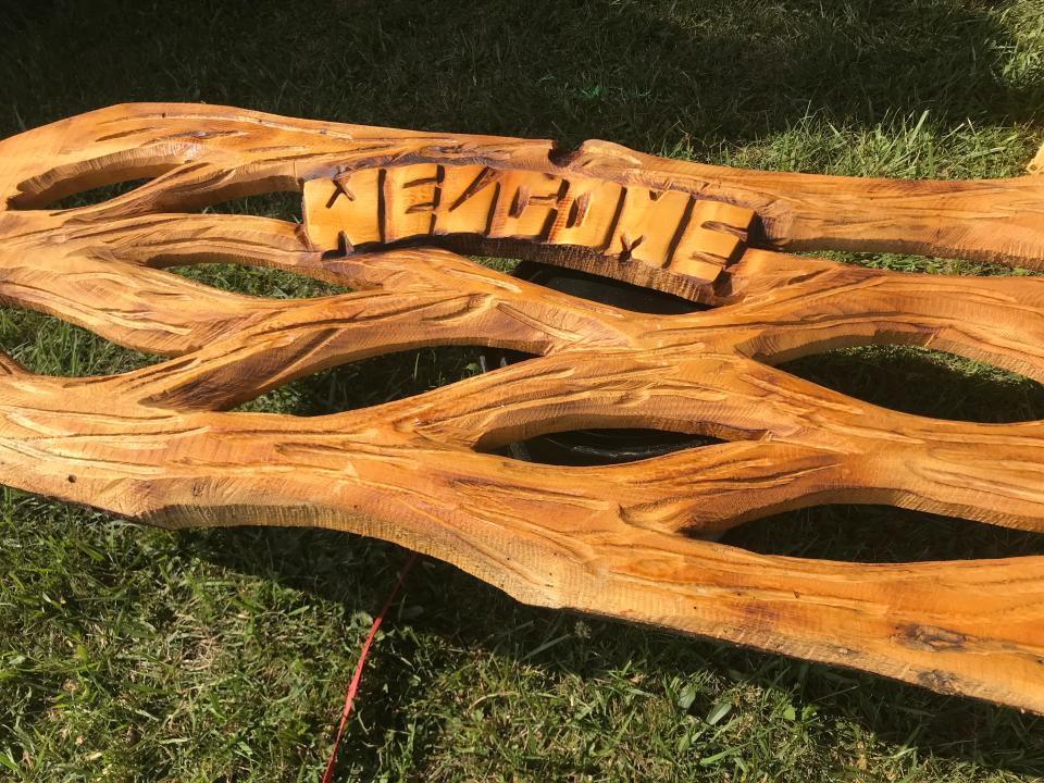 The 58th Ottawa County Fair kicked off Monday with animal judging, a Grande Parade and the crowning of the Jr. Fair King and Queen. The fair runs through Sunday and features harness racing, rodeo, demolition derby, chainsaw wood carving (pictured here) and rides.