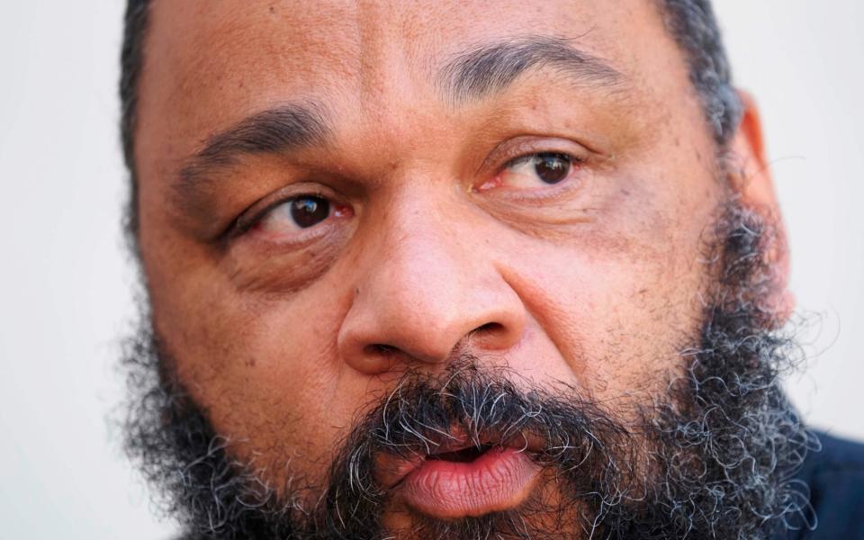 Comedian Dieudonné M’Bala M’Bala has also been banned from YouTube for anti-semitic comments - GUILLAUME SOUVANT/AFP
