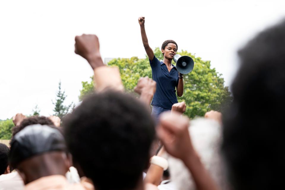 Letitia Wright ("Black Panther") stars in "Mangrove," one of three Steve McQueen films premiering at this year's virtual New York Film Festival.