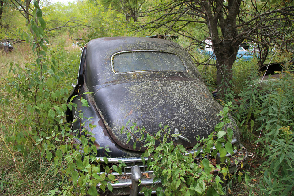 <p>Considering that it was made in the late-1940s and has likely spent a few decades parked in the Iowa countryside, this Packard is remarkably solid. It looks to us to be a 1948 Custom Super 8, the streamlined car achieving much <strong>critical acclaim at its launch. </strong></p><p>When new, the car would have featured a Packard ‘Winged Goddess’ cormorant hood ornament, but it’s long since disappeared from this example. </p>