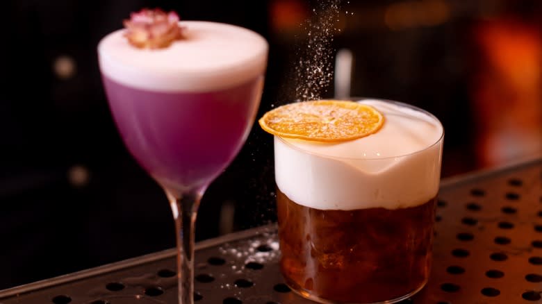 purple cocktails