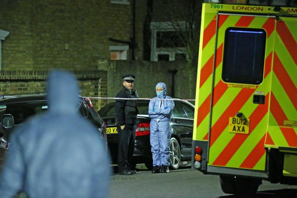 Police and Forensic Staff close to the crime scene in Forest Gate (Nigel Howard)