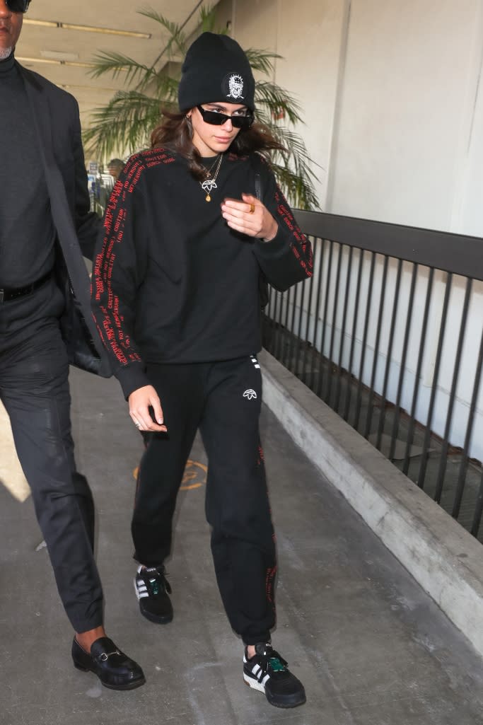 Kaia Gerber at LAX Airport in Adidas x Alexander Wang sneakers on May 23, 2018. - Credit: Shutterstock