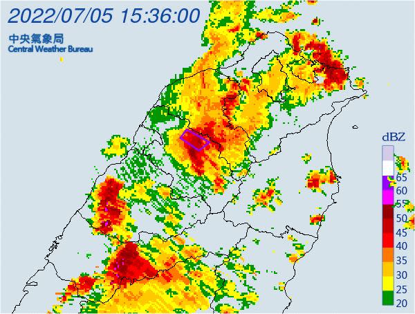 大雷雨狂轟北台灣。（圖／氣象局）