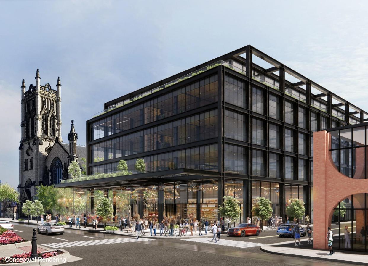 An office building proposed for 2300 Woodward.