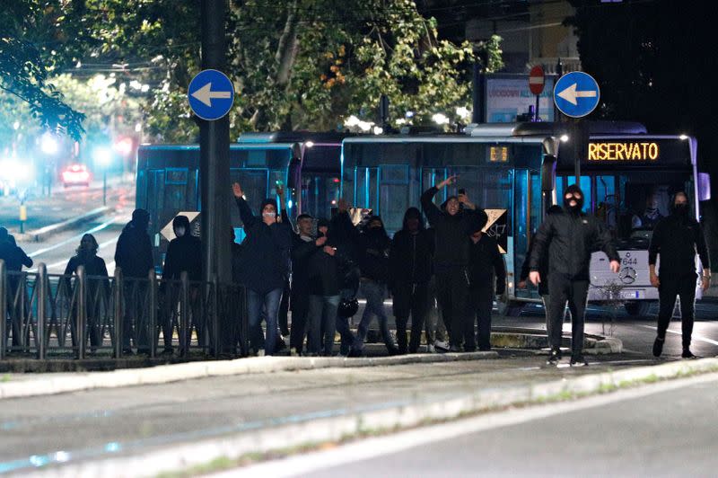 Protest amid coronavirus disease (COVID-19) outbreak in Rome