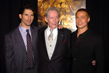 Eric Bana , Peter O'Toole and Brad Pitt at the New York premiere of Warner Brothers' Troy