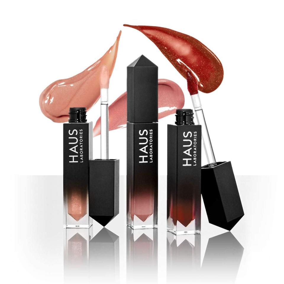 <p>Whether you're shopping for the ultimate makeup-lover or need to revamp your gloss collection, the <span>Haus Laboratories Le Riot Lip GLoss Trio High-Shine Lip Glosses</span> ($20, originally $28) are such a good deal. You can rock a neutral shade, a flirty pink, or a bold red. </p>