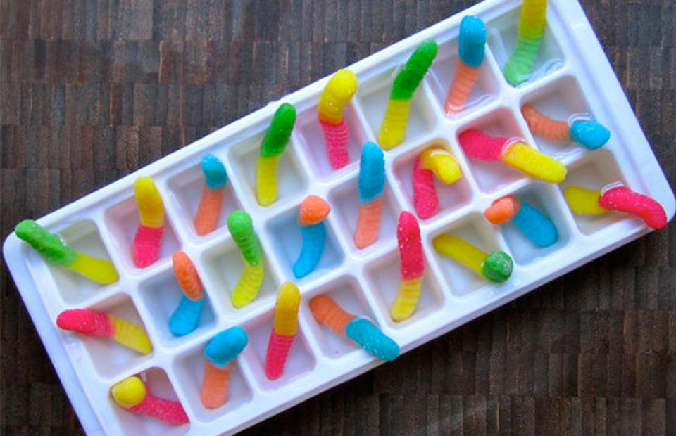 Gummy Worm Ice Cubes