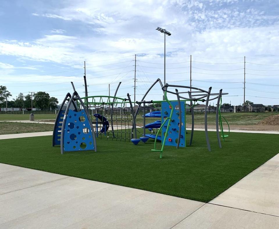 The O’Fallon Parks and Recreation Department has a playground near the soccer fields at the Family Sports Park.