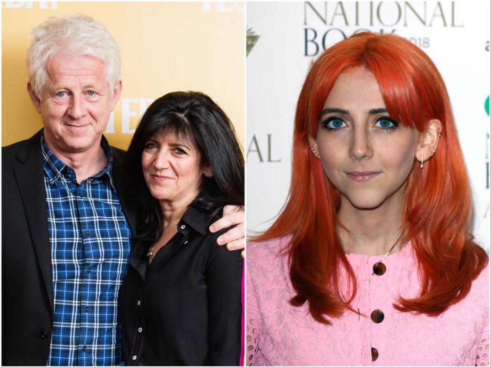 Curtis with his wife Emma Freud, and their daughter Scarlett, who held him to account for the lack of diversity in his previous films (Getty)