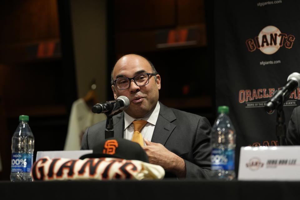 舊金山巨人棒球事務總裁Farhan Zaidi。(Photo by Andy Kuno/San Francisco Giants/Getty Images)