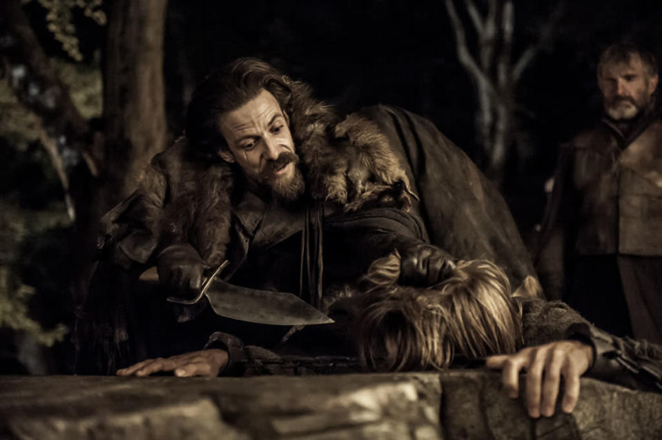 Noah Taylor and Nikolaj Coster-Waldau in the "Game of Thrones" Season 3 episode, "Walk of Punishment."