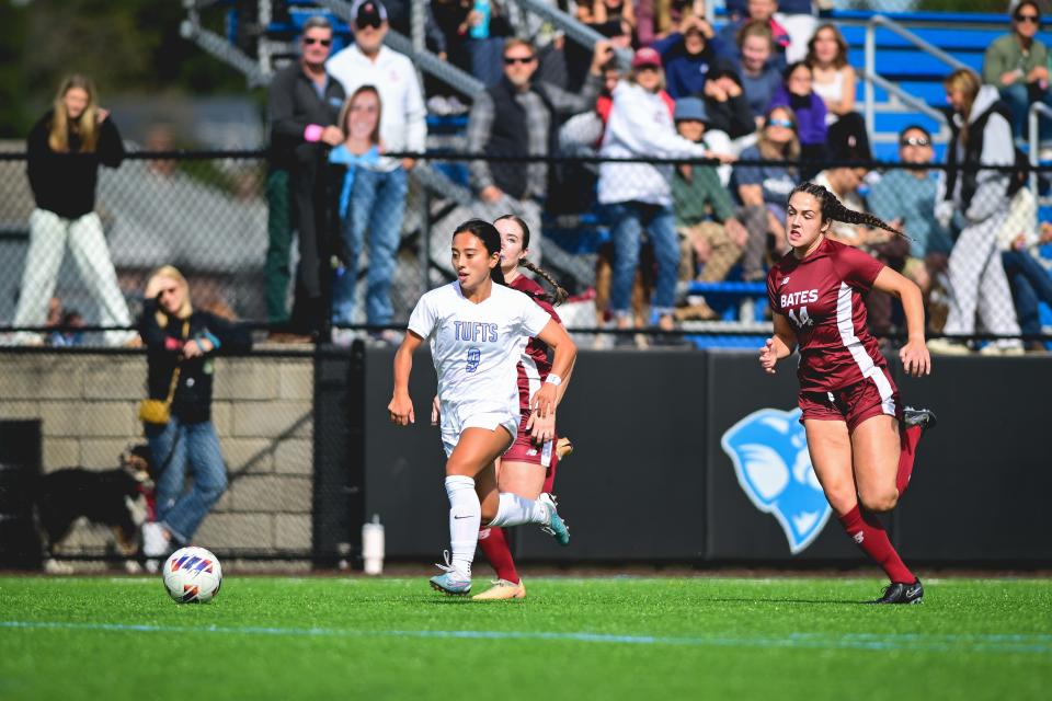 Tufts sophomore Elsi Aires of Westborough has scored six goals in this NCAA Division 3 Tournament for the Jumbos.
