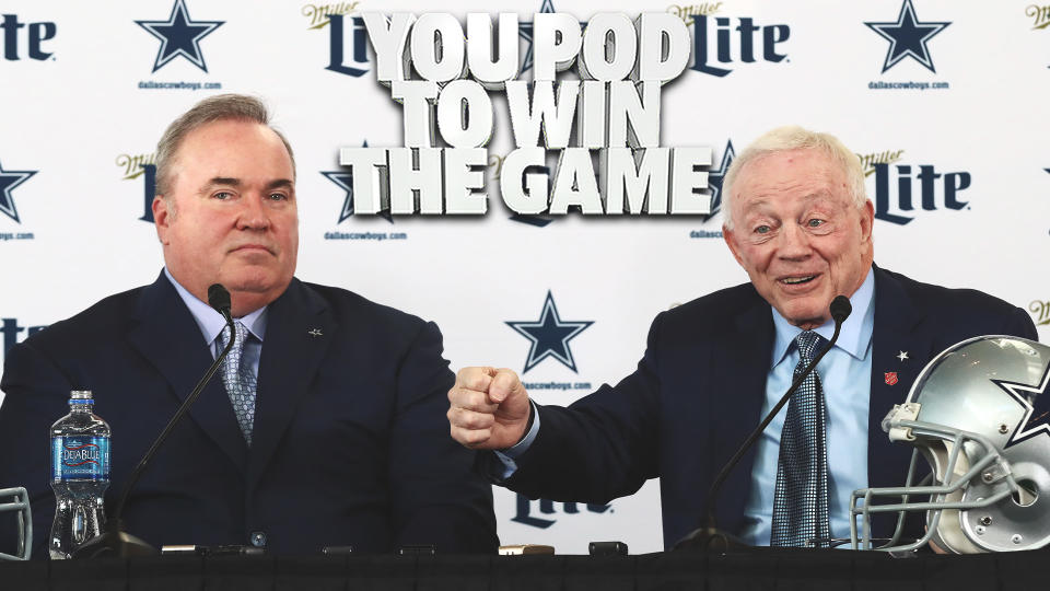 El propietario de los Dallas Cowboys, Jerry Jones, fue noticia dos veces esta semana luego de una filtración del tablero de draft del equipo y un pequeño accidente automovilístico.  (Crédito de la foto: Matthew Emmons-USA TODAY Sports)