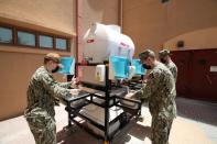 U.S. Navy base takes measures to prevent spread of the coronavirus disease (COVID-19) in Bahrain