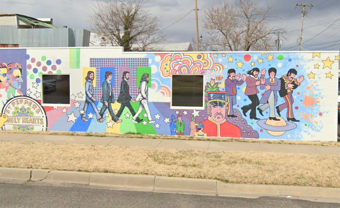 Beatles Mural in Newton, Kansas