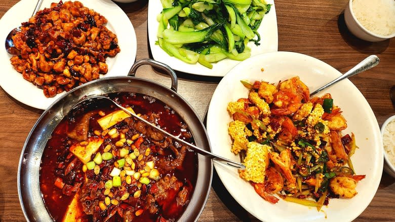Various Chengdu Taste Sichuan plates 