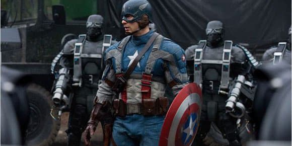 Captain America (et son bouclier) dans ses oeuvres au cinéma dans 