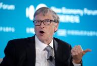 Bill Gates, Co-Chair of Bill & Melinda Gates Foundation, attends a conversation at the 2019 New Economy Forum in Beijing