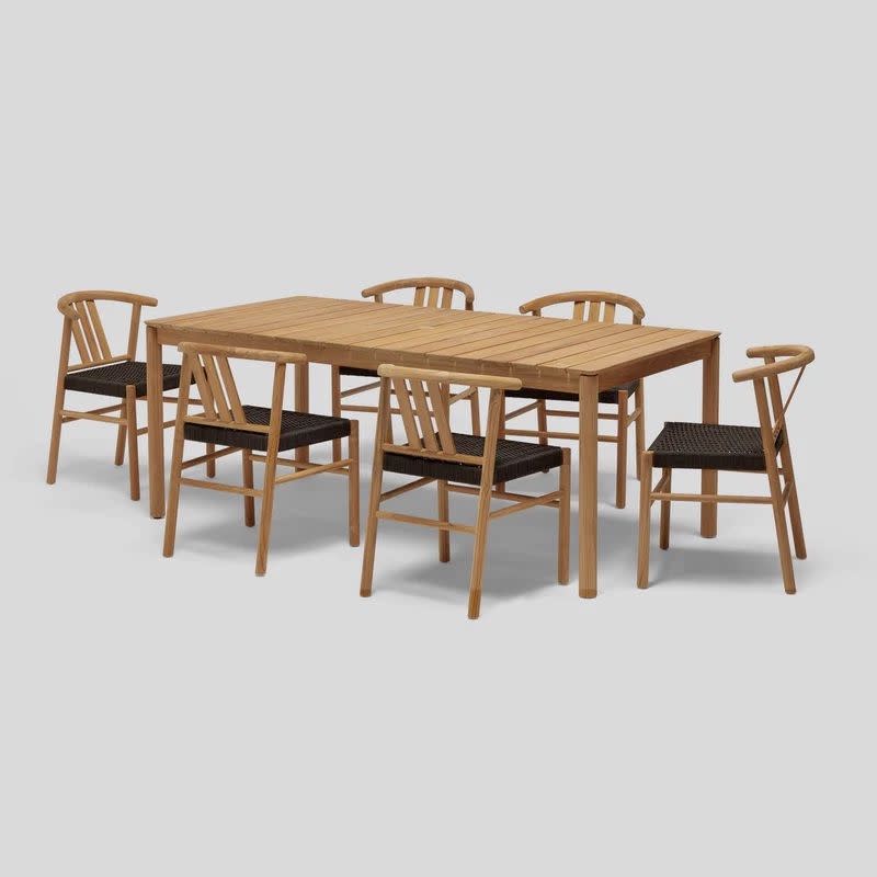 <p><a href="https://go.redirectingat.com?id=74968X1596630&url=https%3A%2F%2Fwww.hineighbor.com%2Fproducts%2Fteak-outdoor-dining-set%3Fvariant%3D39448399216720&sref=https%3A%2F%2Fwww.esquire.com%2Flifestyle%2Fg43668184%2Fbest-patio-furniture-sets%2F" rel="nofollow noopener" target="_blank" data-ylk="slk:Shop Now;elm:context_link;itc:0;sec:content-canvas" class="link rapid-noclick-resp">Shop Now</a></p><p>Haven Dining Set</p><p>hineighbor.com</p><p>$6300.00</p>