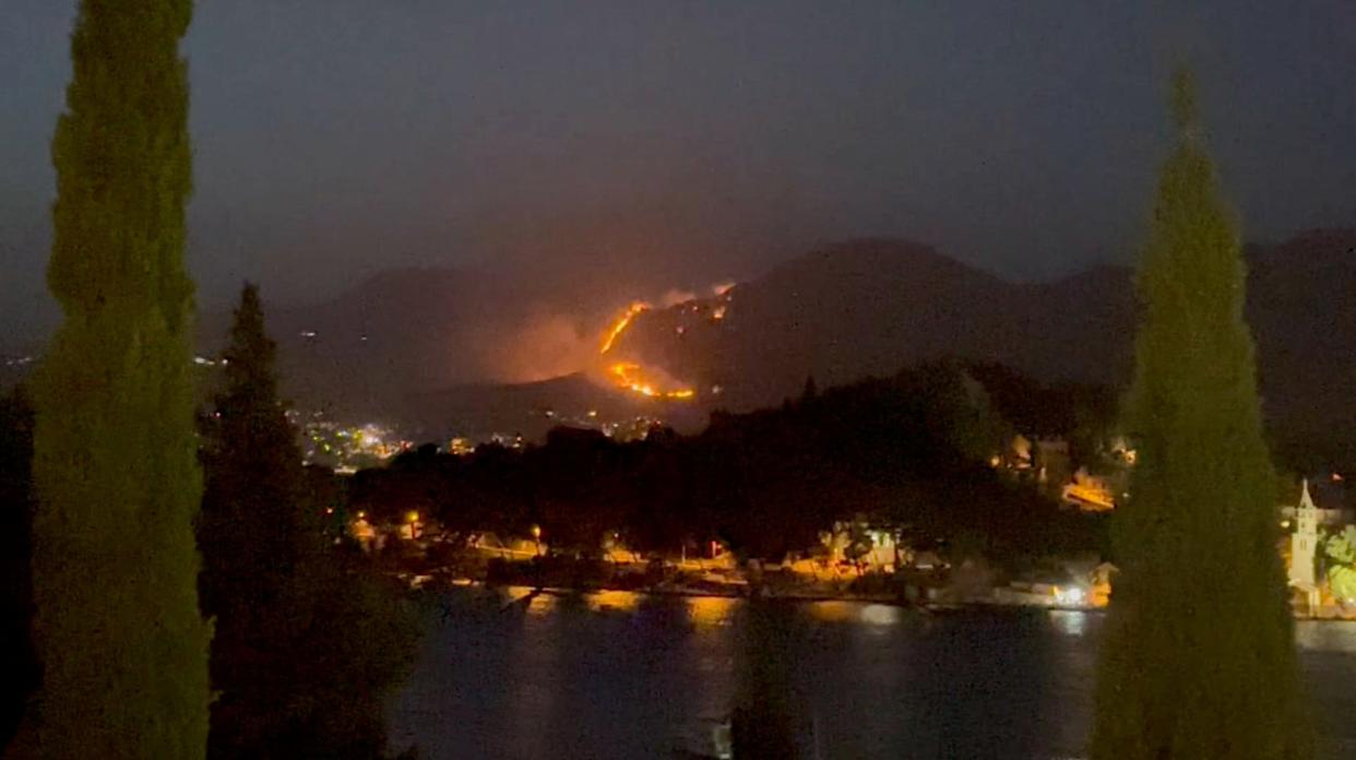 Firefighters have worked overnight to contain a blaze in Croatia (Ian Barton via REUTERS)