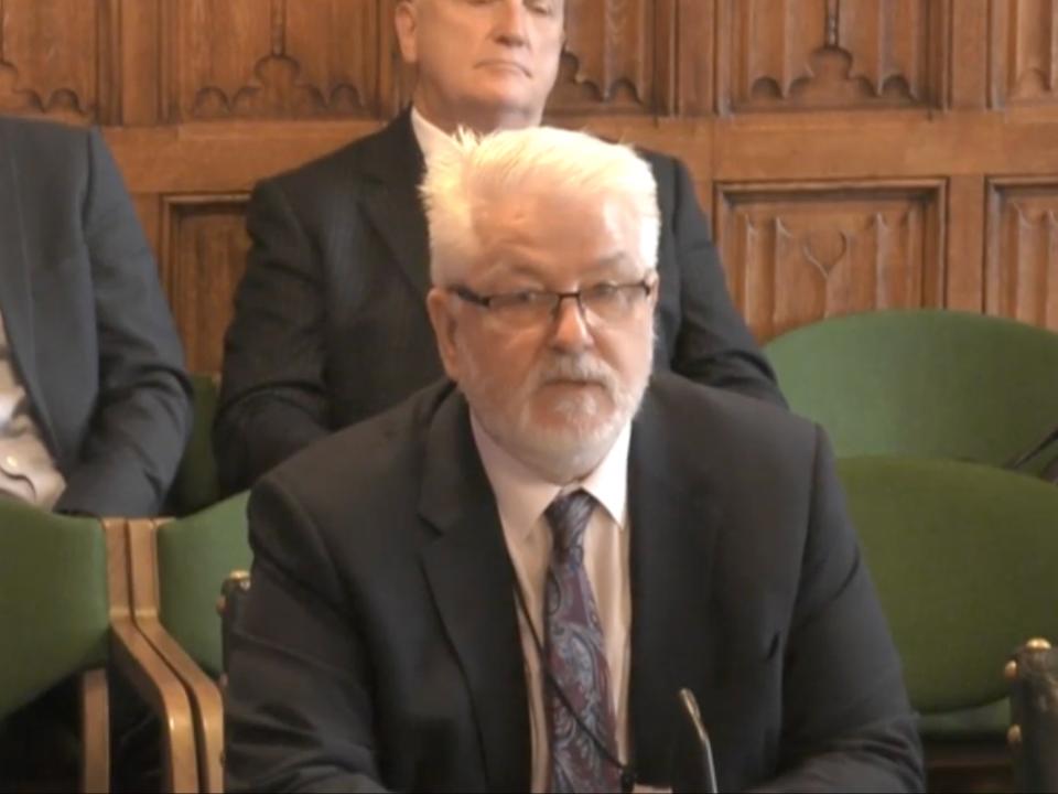 Duncan Buchanan, director of policy at the RHA, appears before MPs (Parliament TV)