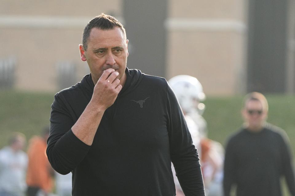 On Monday's opening day of spring football practice, Texas football coach Steve Sarkisian revealed that star wideout Xavier Worthy played the second half of last season with a broken hand. Worthy still led the team in receiving.