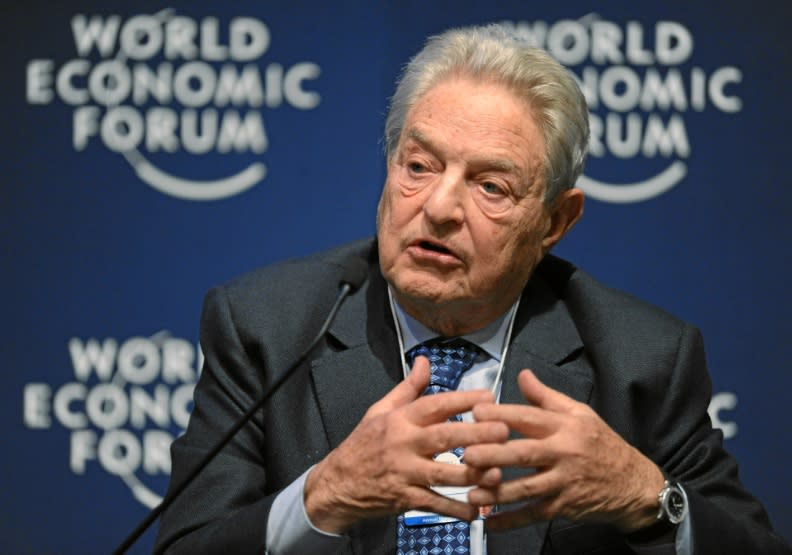 「金錢巨鱷」索羅斯（George Soros）。Flickr by World Economic Forum