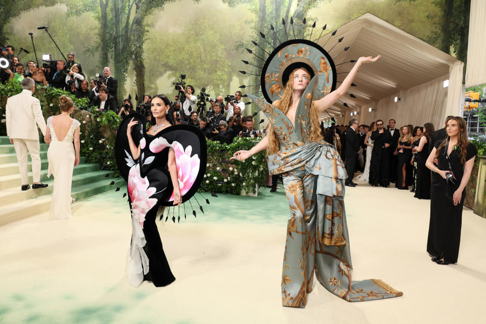 Demi Moore and Harris Reed attend The 2024 Met Gala Celebrating "Sleeping Beauties: Reawakening Fashion" at The Metropolitan Museum of Art on May 06, 2024 in New York City.