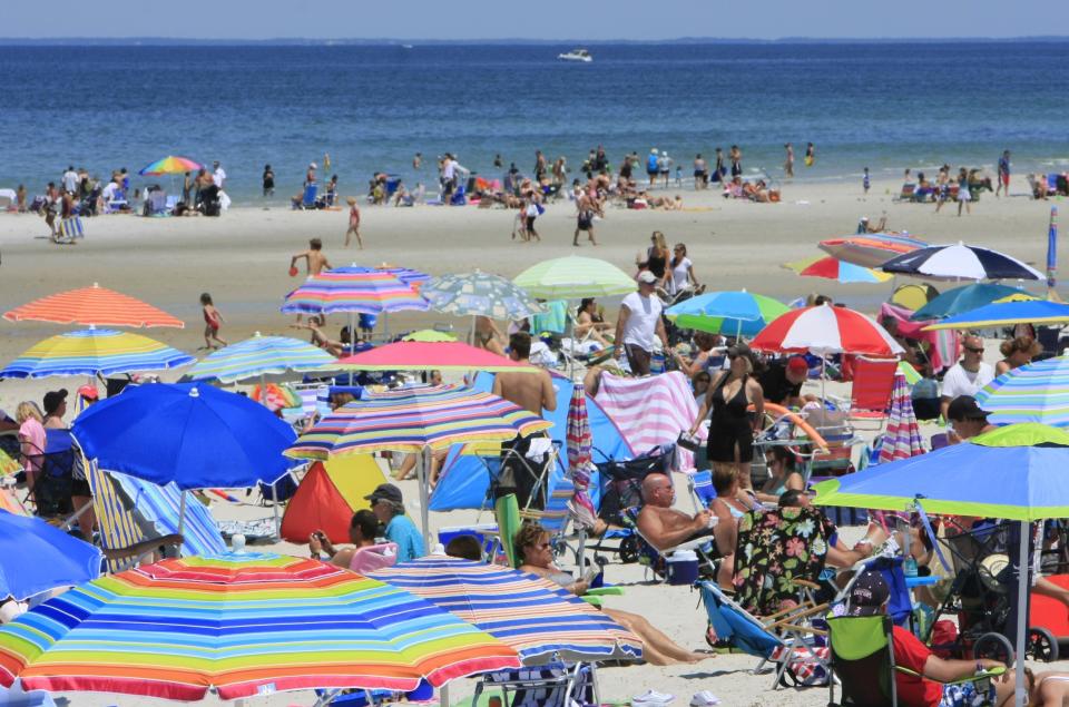A hot sunny day at Mayflower Beach in Dennis in mid-July 2009.