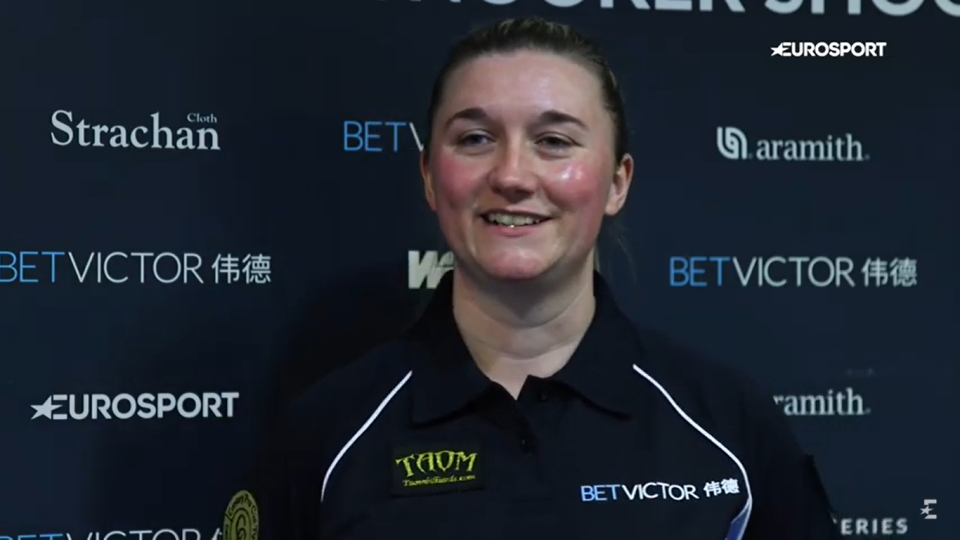 Rebecca Kenna wasn't able to prevail on Snooker Shoot Out debut