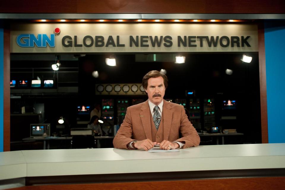 This image released by Paramount Pictures shows Will Ferrell as Ron Burgundy in a scene from "Anchorman 2: The Legend Continues." (AP Photo/Paramount Pictures, Gemma LaMana)