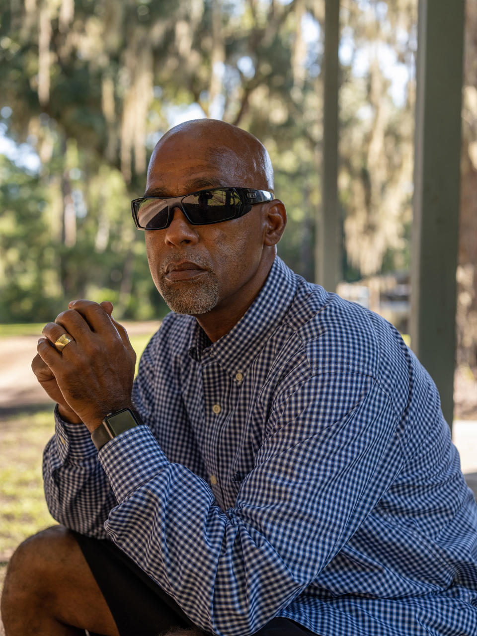 Reginald Hall at his grandfather’s store on July 18, 2022<span class="copyright">Lynsey Weatherspoon for TIME</span>