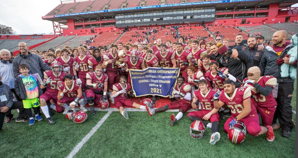 Hillsborough football defeats Kingsway 28-7 in the South Group 5 Regional championship game on Saturday, Dec. 4, 2021 at Rutgers.