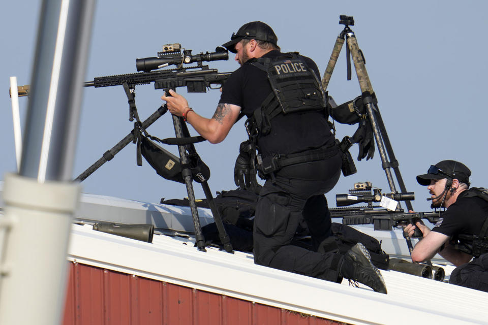 Police snipers at Donald Trump's Rally (Gene J. Puskar / AP)