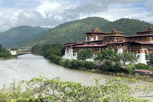 <p>National Geographic Expeditions</p> The Punakha Dzong was the second dzong (fortress-monastery) built in the country. This majestic structure plays a significant role in the community, and travelers on the National Geographic Expeditions Signature Land trip to Bhutan will visit the historic landmark.