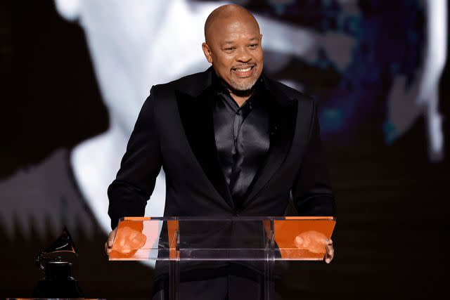 Kevin Winter/Getty Dr. Dre at the Grammys in February 2023 in Los Angeles