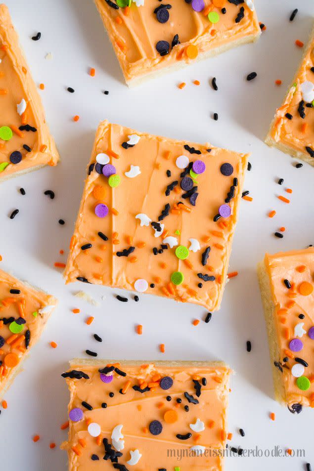 Halloween Sugar Cookie Bars