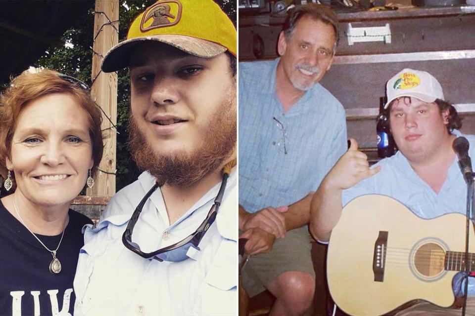 <p>Luke Combs Instagram</p> Luke Combs and his mom Rhonda Combs. ; Luke Combs and his dad Chester Combs.
