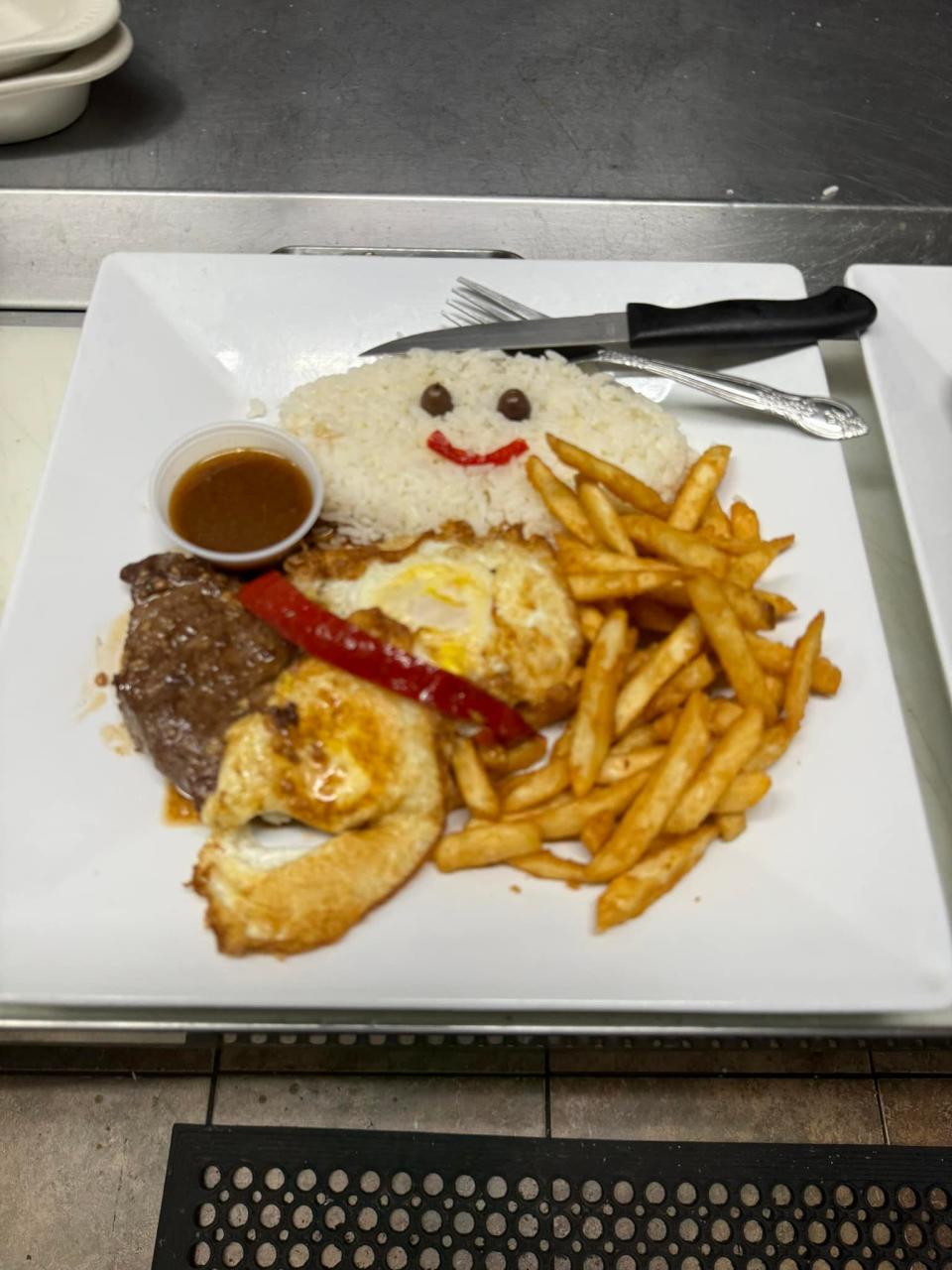 The Portuguese steak at Brayton Ave. Cafe, 483 Brayton Ave., Fall River.