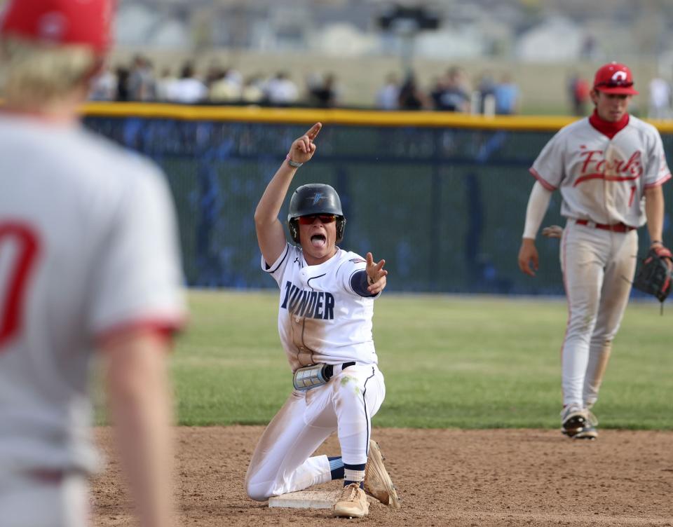 Westlake High School and American Fork High School compete in a baseball game at Westlake High in Saratoga Springs on Thursday, April 27, 2023. | Laura Seitz, Deseret News