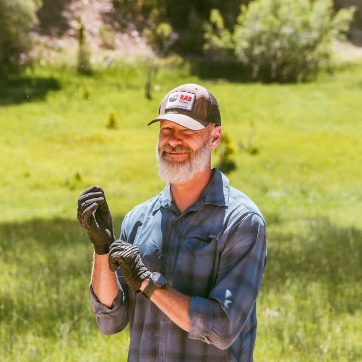 <span class="article__caption">The author suits up for some hard work.</span> (Photo: Liz Averill)