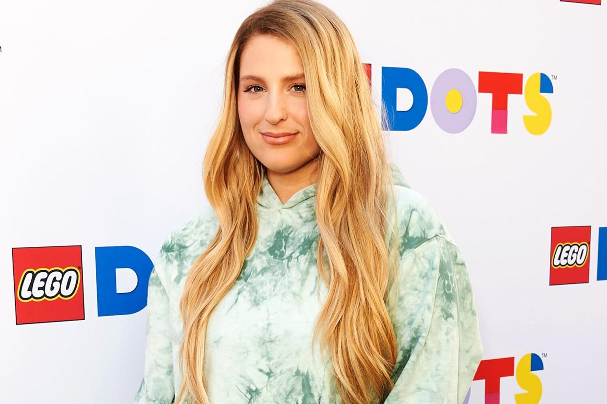 LOS ANGELES, CALIFORNIA - AUGUST 25: Meghan Trainor attends the LEGO Dots Pop-Up Experience at The Grove on August 25, 2022 in Los Angeles, California. (Photo by Unique Nicole/Getty Images)