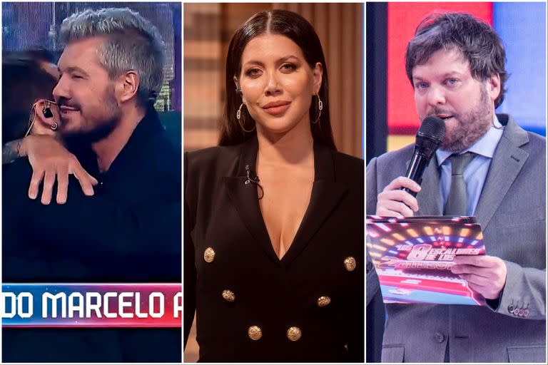 Marcelo Tinelli, Wanda Nara y Guido Kaczka, en un miércoles donde la audiencia comenzó a repartirse de manera más equitativa