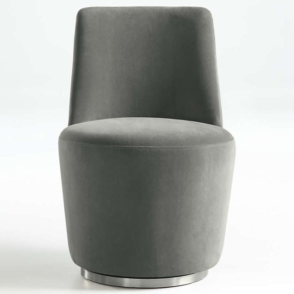 <p><a href="https://go.redirectingat.com?id=74968X1596630&url=https%3A%2F%2Fwww.crateandbarrel.com%2Fofelia-slate-grey-velvet-swivel-dining-chair%2Fs564855&sref=https%3A%2F%2Fwww.cosmopolitan.com%2Flifestyle%2Fg46903076%2Fbest-swivel-chairs%2F" rel="nofollow noopener" target="_blank" data-ylk="slk:Shop Now;elm:context_link;itc:0;sec:content-canvas" class="link ">Shop Now</a></p><p>Ofelia Velvet Swivel Dining Chair</p><p>crateandbarrel.com</p><p>$399.00</p>