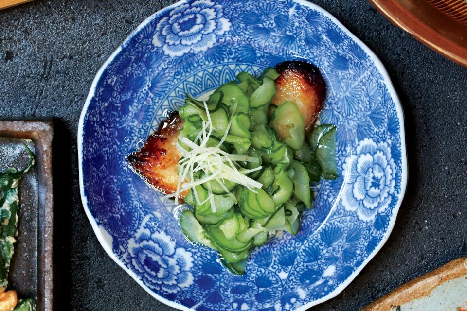 Miso-Cured Black Cod with Chilled Cucumbers